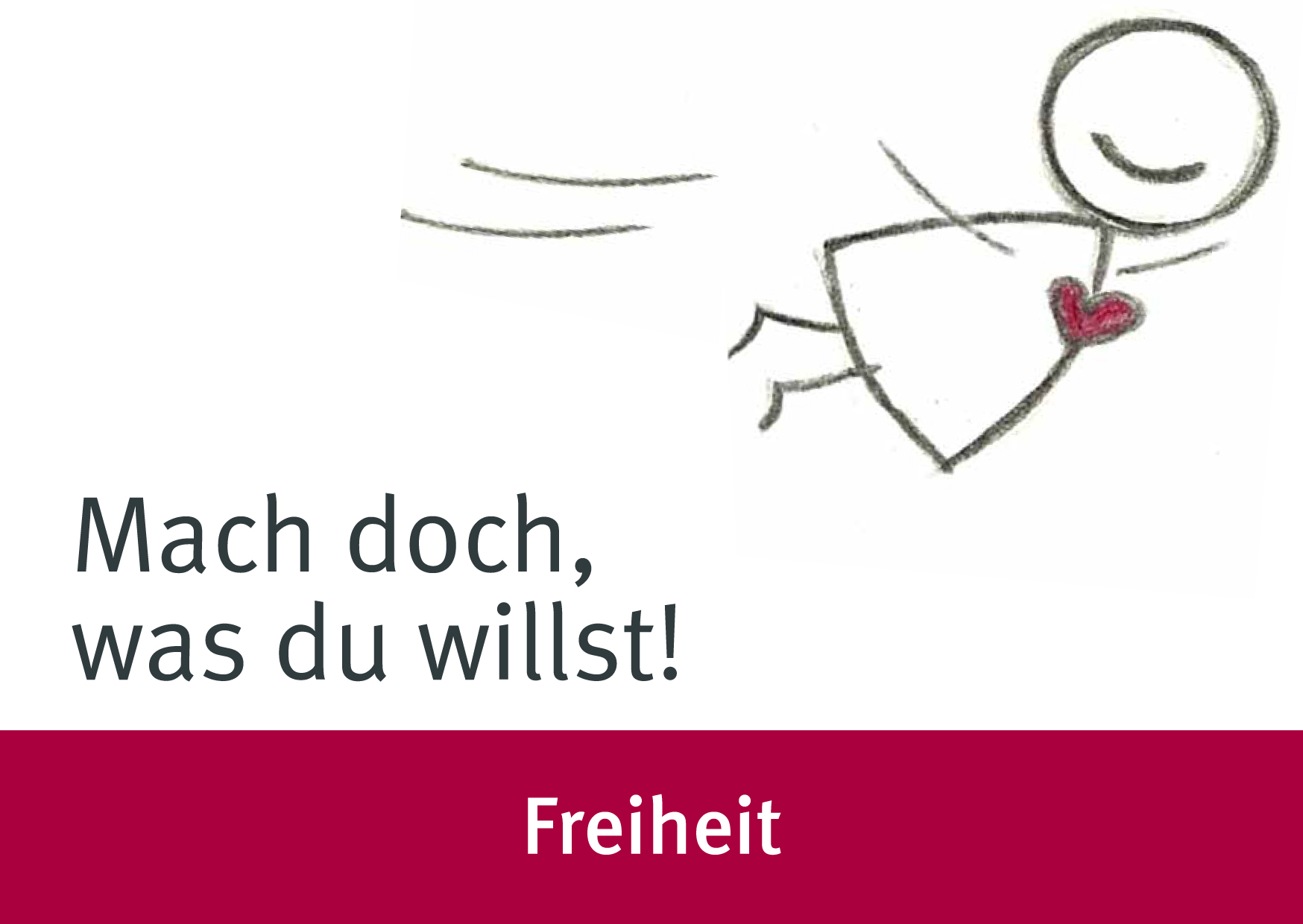 Deutsche-Politik-News.de | Postkarte mit dem Motto Mach doch, was du willst. Grafik: heartleaders