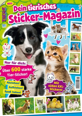 Babies & Kids @ Baby-Portal-123.de | Neuheit im Segment der Tierzeitschriften: Panini bringt am 22. Februar erstmals eine Sonderausgabe des Magazins Tiere - Freunde frs Leben heraus, das aus mehr als 600 Stickern besteht. 