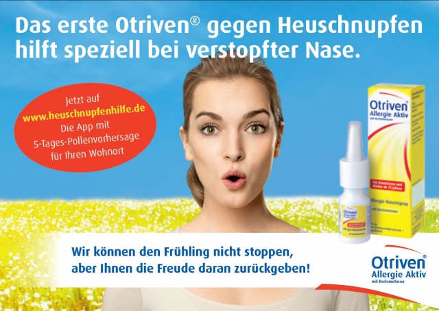 Deutsche-Politik-News.de | © Otriven, Anwendungskarte von Otriven Allergie Aktiv mit Beclometason, Vorderseite