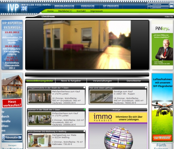 Deutsche-Politik-News.de | Startseite der neuen Webseite des Immobilien-Video-Portals IVP.de