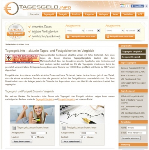 finanzierung-247.de - News, Infos & Tipps | Tagesgeld.info - Tagesgeld und Festgeld im berblick