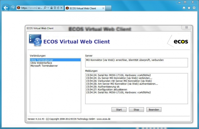 Software Infos & Software Tipps @ Software-Infos-24/7.de | ECOS Virtual Web Client (www.ecos.de)