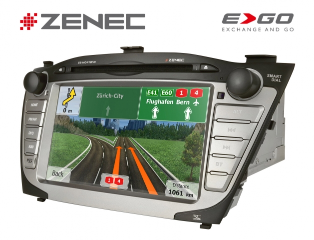 Handy News @ Handy-Info-123.de | Zenec ZE-NC4121D: fahrzeugspezifische Festeinbaunavigation fr Hyundai iX35