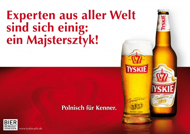 Bier-Homepage.de - Rund um's Thema Bier: Biere, Hopfen, Reinheitsgebot, Brauereien. | Tyskie startet Werbekampagne mit zwei Motiven: In jedem der beiden Claims wurden deutsche Lehnwrter integriert die in vielen Regionen Polens fester Bestandteil des normalen Sprachgebrauchs sind. 