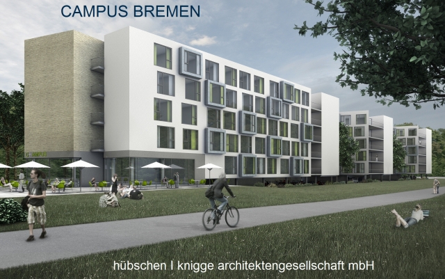 Deutsche-Politik-News.de | Visualisierung des Studentenapartmenthauses Campus Bremen
