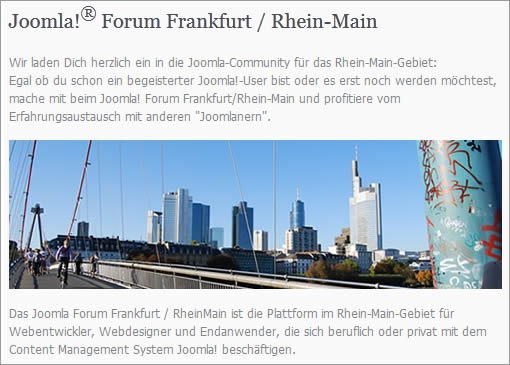 Forum News & Forum Infos & Forum Tipps | Am 20. April 2012 fand in Frankfurt das 2. Treffen des Joomla Forum Frankfurt / Rhein-Main statt.