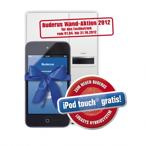 Deutsche-Politik-News.de | Buderus Wand-Aktion 2012 - Heizungsmodernisierung  Ein attraktives Paket: Wer sich jetzt fr den Kauf einer ressourcenschonenden Heizung von Buderus entschließt, bekommt - wenn die Anforderungen des Aktionsangebotes erfllt sind - einen Apple iPod touch® 