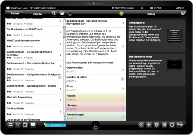 Software Infos & Software Tipps @ Software-Infos-24/7.de | Die Tablet und Touch taugliche Web2Touch Oberflche 