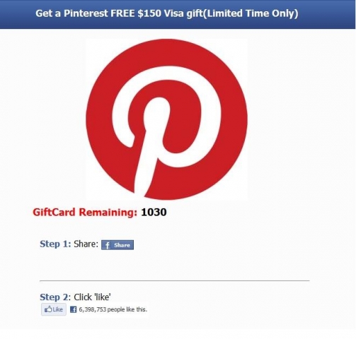 Testberichte News & Testberichte Infos & Testberichte Tipps | Kostenlose Pinterest Visa-„Gift-Card“ 