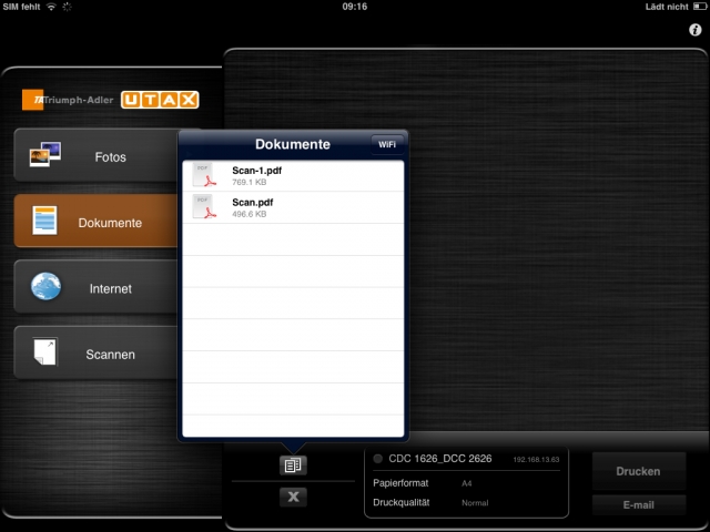 Hamburg-News.NET - Hamburg Infos & Hamburg Tipps | Mit der Anwendung „TA/UTAX Mobile Print“ lassen sich Dokumente direkt von mobilen Endgerten drucken.