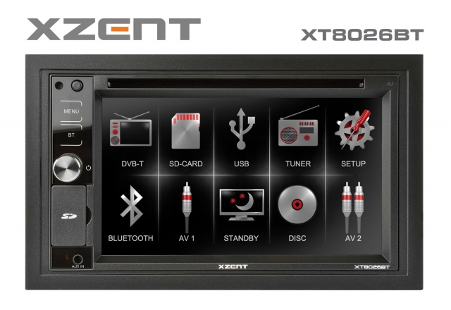 Auto News | 2-DIN Multimediasystem XT8026BT von Xzent