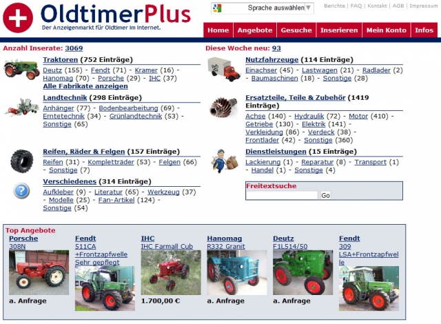 News - Central: Oldtimer Traktoren im Internet kaufen