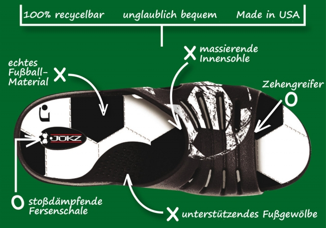 Europa-247.de - Europa Infos & Europa Tipps | Trage deinen Sport: die JUKZ Mr. Fußball Sandale fr Herren