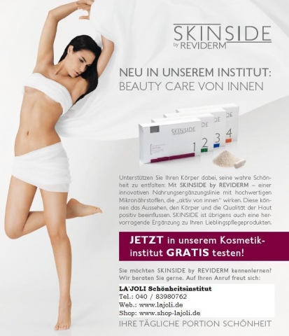 Hamburg-News.NET - Hamburg Infos & Hamburg Tipps | SkinSide von Reviderm - Nahrungsergnzung im LAJOLI Schnheitsinstitut 