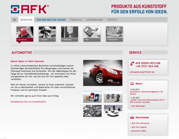 Auto News | Unterschiedlichste Branchen finden auf der Internetseite der AFK Kunststoffverarbeitung GmbH zielsicher Informationen, die fr sie wichtig sind. 