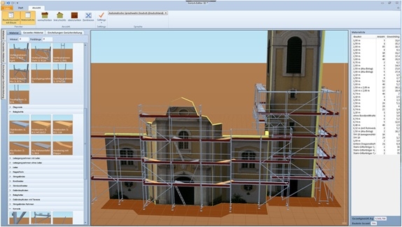 Software Infos & Software Tipps @ Software-Infos-24/7.de | Einrstungs einer Kirche in Scaffolding CAD 3D