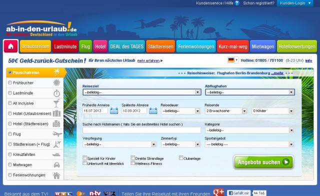 Hotel Infos & Hotel News @ Hotel-Info-24/7.de | Reiseportal ab-in-den-urlaub.de: Kundenkritik kommt an - Reisercktritts-Versicherung in Opt-in-Funktion verbessert