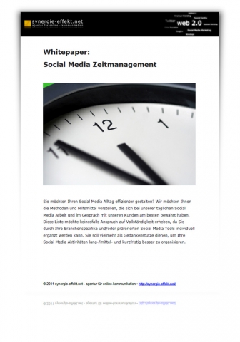 Foren News & Foren Infos & Foren Tipps | Whitepaper: Social Media Zeitmanagement