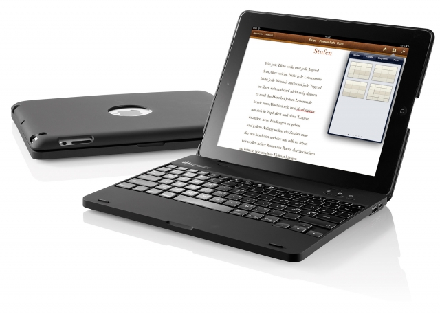 Tablet PC News, Tablet PC Infos & Tablet PC Tipps | GeneralKeys iPad Netbook-Case mit 4000 mAh Akku & Bluetooth Tastatur, www.pearl.de