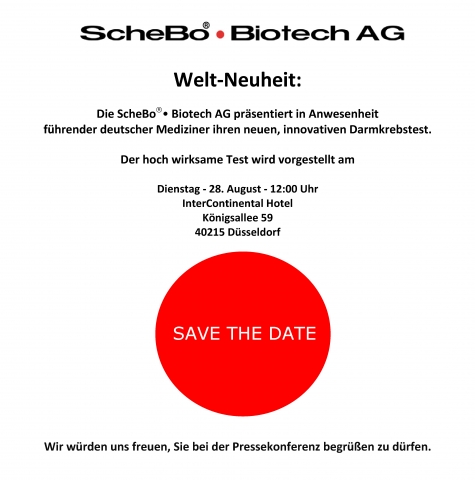 Gesundheit Infos, Gesundheit News & Gesundheit Tipps | Welt-Neuheit: Save-The-Date 28.08.2012 in Dsseldorf