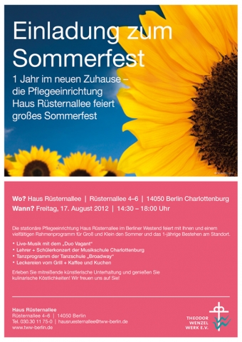 Deutsche-Politik-News.de | Ankndigung Sommerfest Haus Rsternallee