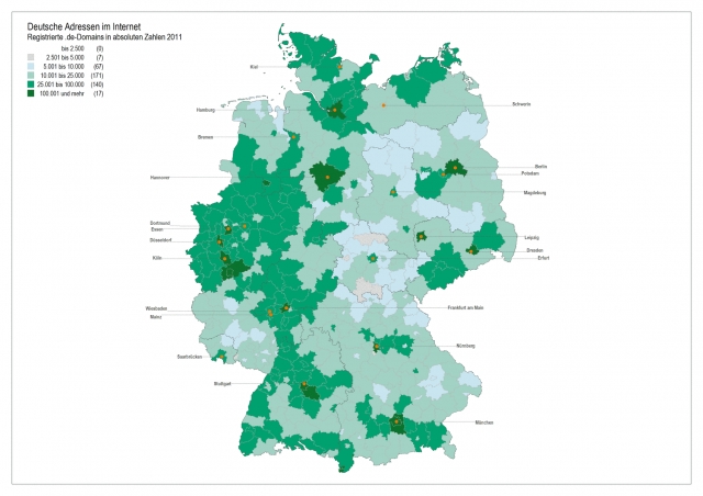 Deutsche-Politik-News.de | DENIC: 15 Millionen de-domains sind in Deutschland ungleich verteilt