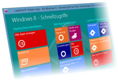 News - Central: LawFirm Helper App fr Windows 8  Hilfe beim Einstieg in Win8 (kostenlos zum Download, auch unabhngig von der Anwaltssoftware LawFirm nutzbar)