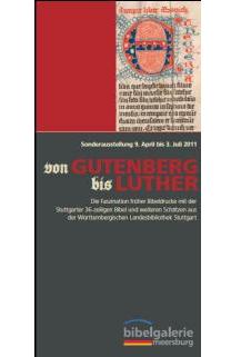 Historisches @ Historiker-News.de | Foto: Einladung zur Erffnung der Sonderausstellungsreihe >> Von Gutenberg bis Luther <<.