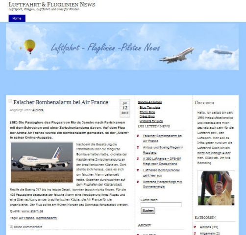 fluglinien-247.de - Infos & Tipps rund um Fluglinien & Fluggesellschaften | Internet Services Nils2