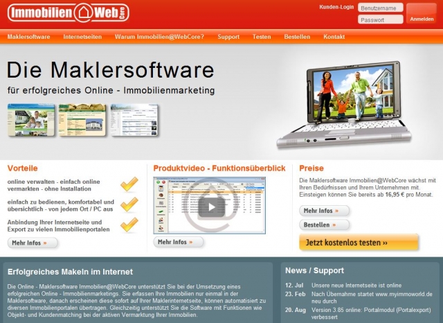 Immobilien Portal 123 - Rund um die Immobilie | WebCore Internetservice & Softwareentwicklung GbR