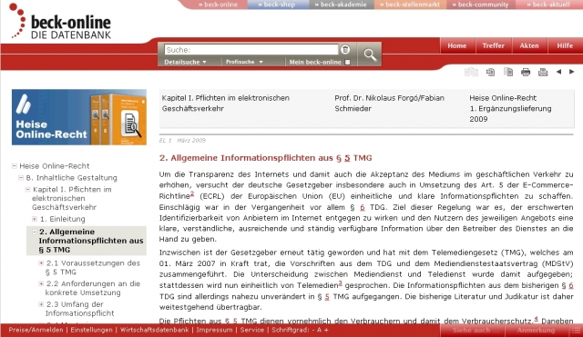 CMS & Blog Infos & CMS & Blog Tipps @ CMS & Blog-News-24/7.de | Verlage C.H.Beck oHG / Franz Vahlen GmbH