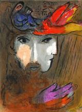 Abbildung: Marc Chagall, David und Bathseba, Farblithographie aus >> La Bible <<, 1956, Mourlot 132 �