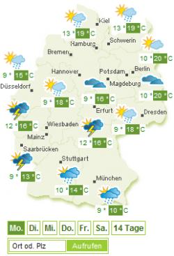 Landwirtschaft News & Agrarwirtschaft News @ Agrar-Center.de | Agrar-Center.de - Agrarwirtschaft & Landwirtschaft. Foto: Wetterkarte zum Proplanta Profi-Wetter (Bild: Proplanta).