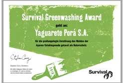 Landwirtschaft News & Agrarwirtschaft News @ Agrar-Center.de | Agrar-Center.de - Agrarwirtschaft & Landwirtschaft. Foto: Survivals Greenwashing Award geht an Viehzucht-Unternehmen Yaguarete Por.  Survival.