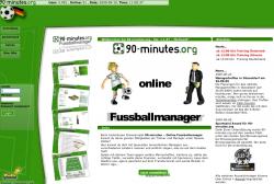 Browsergames News: BrowserGames - Foto: Das kostenlos spielbare Browsergame 90-minutes.org  online Fussballmanager das aktuelle Aushngeschild von MaDe Games GbR Neetix - Wycislik .