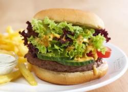 Nahrungsmittel & Ernhrung @ Lebensmittel-Page.de | Foto: Lust auf light: Saftiger Hamburger mit Salat und leichtem Dressing.