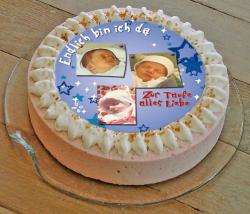 Nahrungsmittel & Ernhrung @ Lebensmittel-Page.de | Foto: Ein gelungenes Beispiel fr eine individuelle Torte mit essbarem Bild.