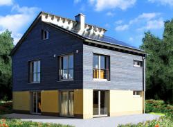 Fertighaus, Plusenergiehaus @ Hausbau-Seite.de | Hausbau & Einfamilienhaus - Foto: ko-domo Massivhaus mit hoher Energieeffizienz und so schnell wie ein Fertighaus gebaut.
