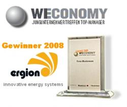Alternative & Erneuerbare Energien News: Foto: ergion, Spezialist fr umwelftfreundliche Mikro-Kraftwerke zur Steigerung der Energie-Effizienz, gehrt zu den Gewinnern des WECONOMY 2008!
