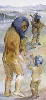 Historisches @ Historiker-News.de | Foto: Lebensbild des Urmenschen von Steinheim an der Murr, der vor ca. 300.000-200.000 Jahren lebte.