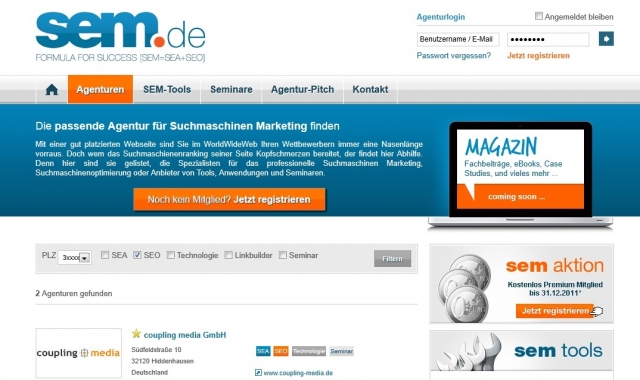 Suchmaschinenoptimierung & SEO - Artikel @ COMPLEX-Berlin.de | coupling media GmbH