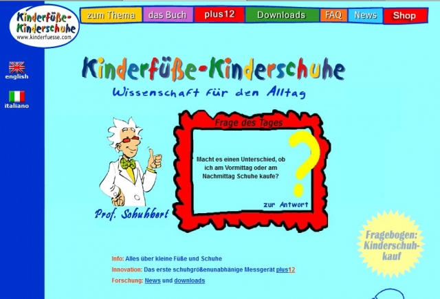Oesterreicht-News-247.de - sterreich Infos & sterreich Tipps | Forschungsteam Kinderfße-Kinderschuhe / Dr. Wieland Kinz