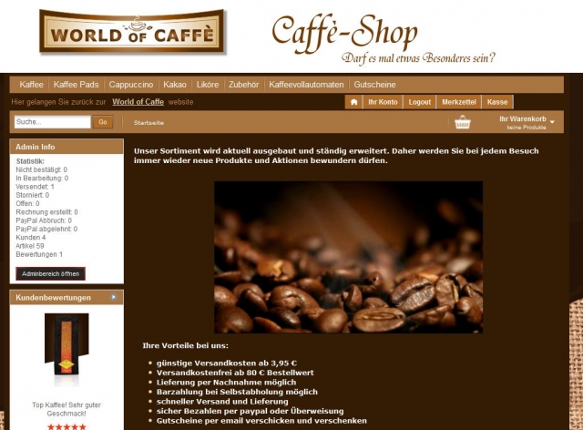 Nahrungsmittel & Ernhrung @ Lebensmittel-Page.de | World of Caffe