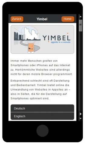 Software Infos & Software Tipps @ Software-Infos-24/7.de | Yimbel: mobile Websites aus der Cloud