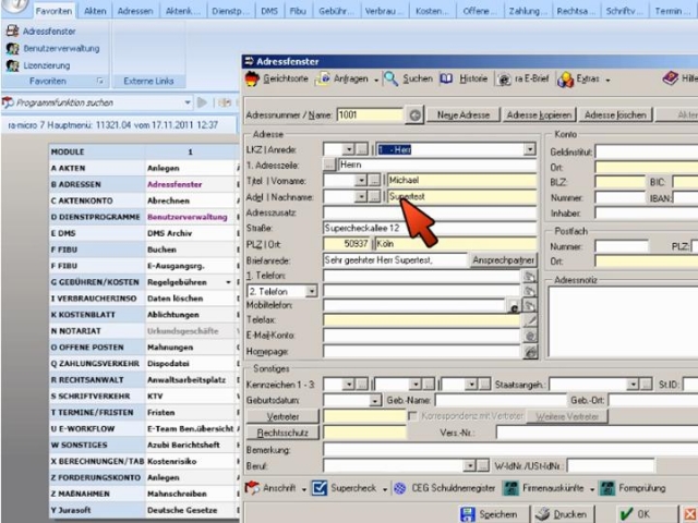 Software Infos & Software Tipps @ Software-Infos-24/7.de | ra-micro-Nutzer beauftragen und verwalten Supercheck Ermittlungen aus dem Adressfenster heraus