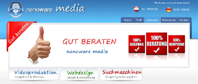 Deutsche-Politik-News.de | Nanoware media bietet Webdesign, Suchmaschinenoptimierung und Videoproduktion aus einer Hand