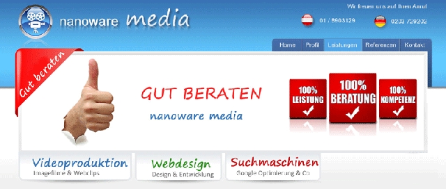 Oesterreicht-News-247.de - sterreich Infos & sterreich Tipps | Nanoware media bietet Webdesign, Suchmaschinenoptimierung und Videoproduktion aus einer Hand