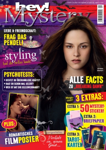Deutsche-Politik-News.de | Die Panini Verlags GmbH bringt zum Kinostart des vierten Teils der Twilight-Saga das Magazin hey!Mystery heraus. 