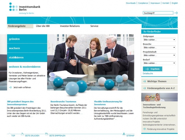 Deutsche-Politik-News.de | Website der Investitionsbank Berlin 