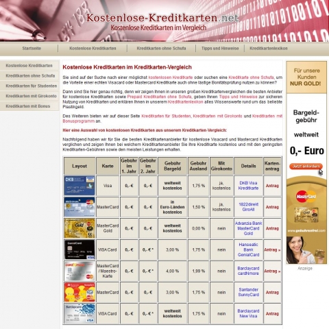 Gewinnspiele-247.de - Infos & Tipps rund um Gewinnspiele | Kostenlose-Kreditkarten.net - Visa und MasterCard im Vergleich